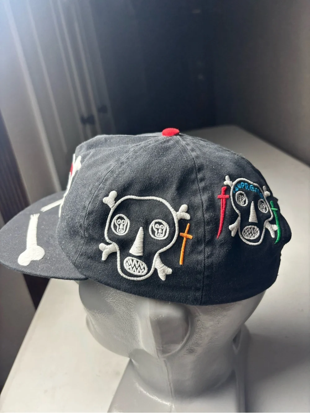 New Supreme Supreme × Clayton Patterson Skulls 5 Panel OS Black SS21
